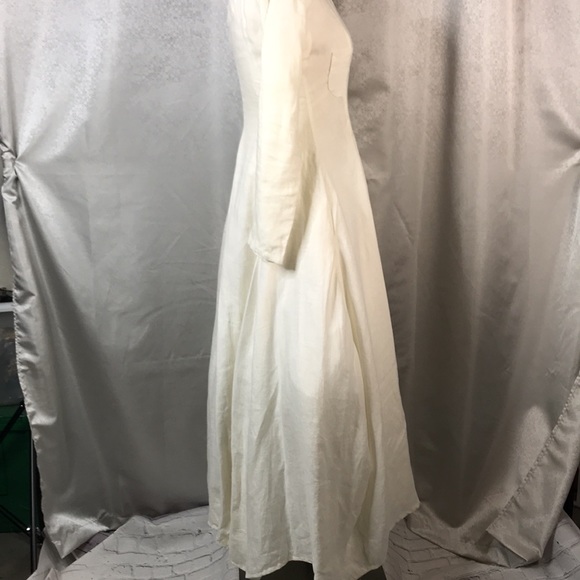 🎉🎉🎉 SOLD Vintage J Peterman| Cream Linen Maxi Dress Sz S - Picture 5 of 6